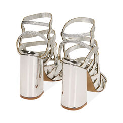 Sandali cage argento, tacco 10,5 cm , Primadonna, 192111007SPARGE036, 003 preview