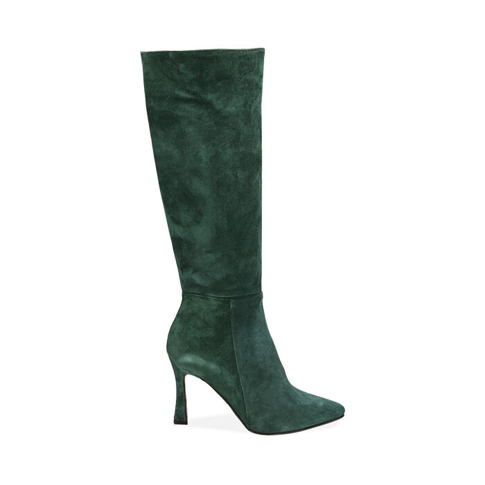 Stivali verdi camoscio clearance