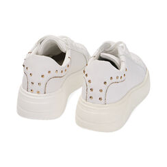 Sneakers bianche borchiate, Primadonna, 212833523EPBIAN037, 003 preview