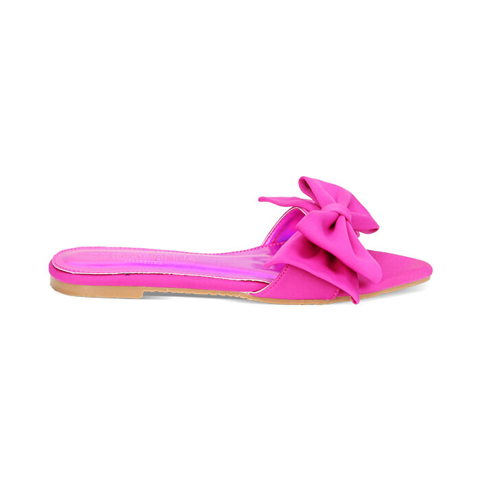 Sandalias planas fucsias de mujer en lycra Primadonna Collection