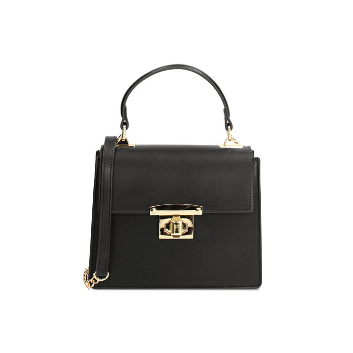 Mini bag nera con tracolla removibile, Borse, 275126769EPNEROUNI
