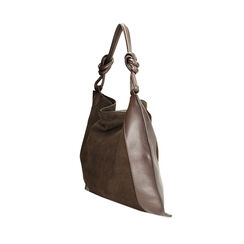 BORSA BORSA A SPALLA CAMOSCIO MORO, Primadonna, 240804086CMMOROUNI, 002a