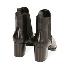 Bottines Chelsea en cuir noir, talon 6,5 cm , Primadonna, 209404554PENERO038, 003 preview