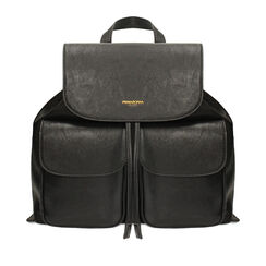 Zaino nero con tre tasche, Primadonna, 26F501769EPNEROUNI, 001a