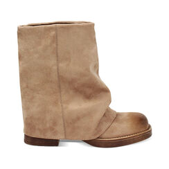Tronchetto biker da donna taupe, Primadonna, 253039825MFTAUP036, 001 preview