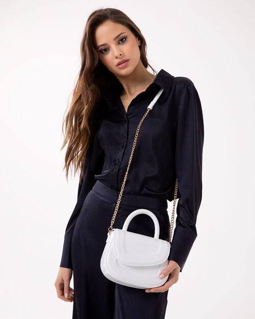 BAG MINI BAG SYNTHETIC PATENT BIAN, WHITE