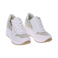 Sneakers bianco oro, Primadonna, 232850921EPBIOR035, 002 preview