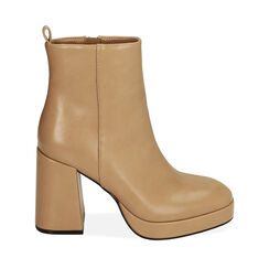 Ankle boots beige, tacco 9,5 cm , 204908706EPBEIG040, 001a