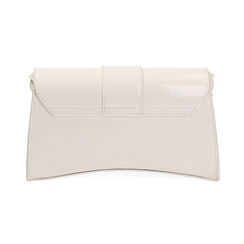 Borsa a spalla bianca in vernice, Primadonna, 215124657VEBIANUNI, 003 preview