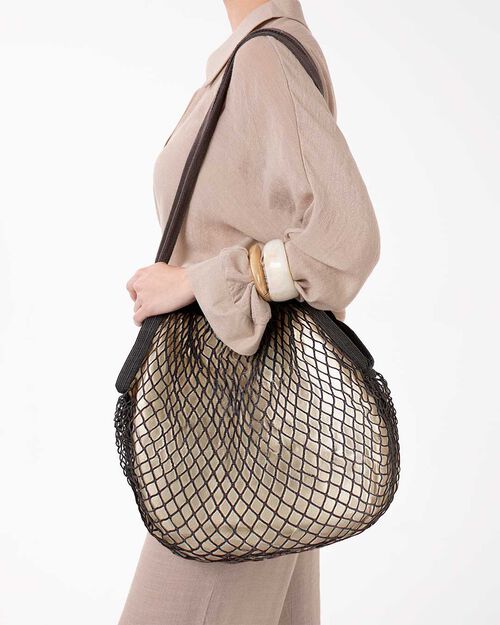 Borsa mare a rete moro, DK BROWN