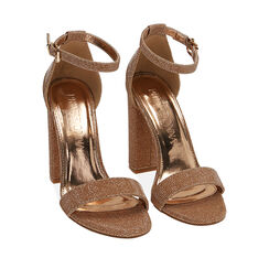 Sandalias oro rosa con purpurina, tacón 10,5 cm, 192706086GLRAOR039, 002a