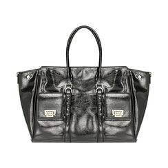 Borsa a spalla nera con tracolla removibile, Primadonna, 26M741610EPNEROUNI, 001 preview