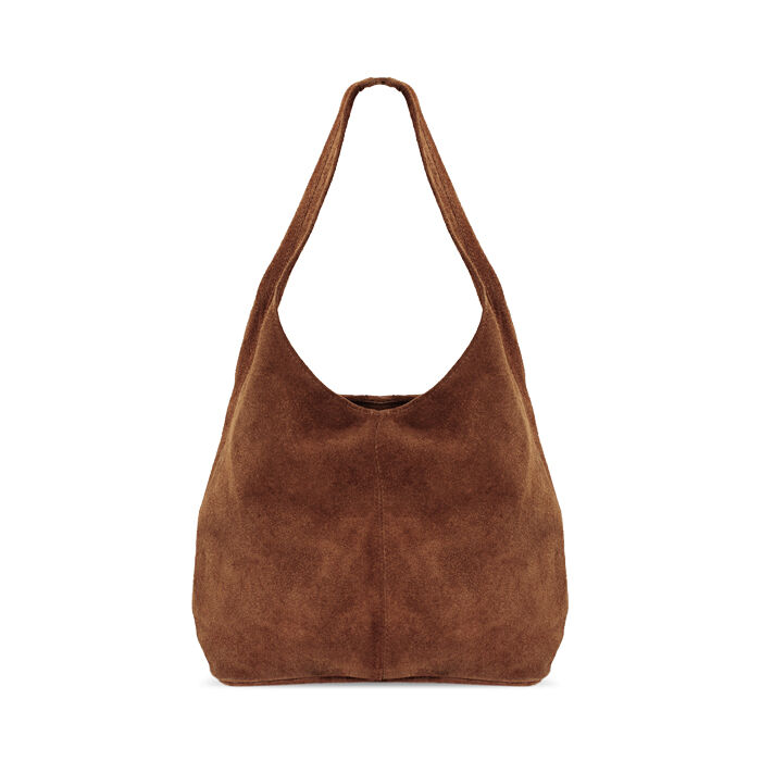 Borsa a spalla di camoscio testa di moro, Primadonna, 260802577CMMOROUNI