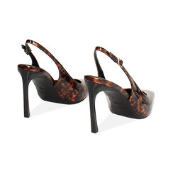 Escarpin à bride arrière léopard avec talon de 9 cm, Primadonna, 262123003VELEOP035, 004 preview