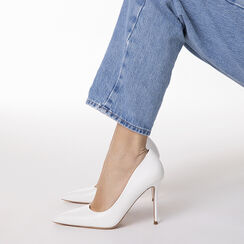 Zapato de sal&oacute;n blanco tac&oacute;n 10 cm, Zapatos, 272130616EPBIAN035, 002 preview