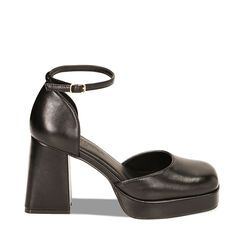 WOMEN SHOES OPEN SHANK SYNTHETIC NERO, 224878107EPNERO041, 001a