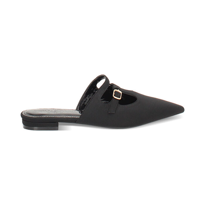 Sabot donna neri in tessuto, Primadonna, 254906055LYNERO035