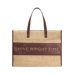 Sac à bandoulière femme beige en tissu, Primadonna, 252324124TSBEIGUNI, 001 preview