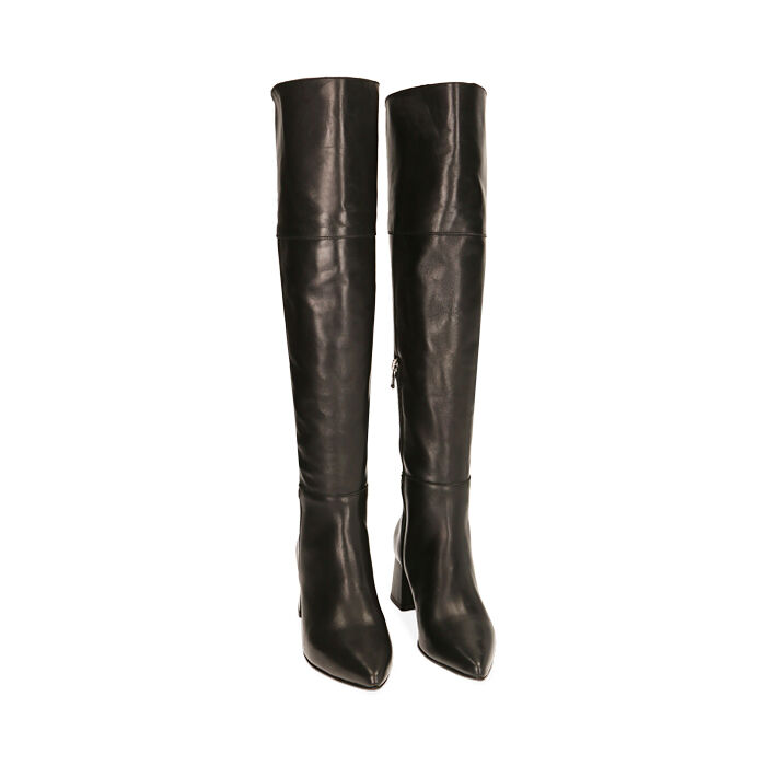 Botas hasta la best sale rodilla negras con tacon