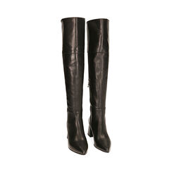 Cuissardes en cuir noir, talon 6 cm , Primadonna, 20L625803PENERO037, 002 preview