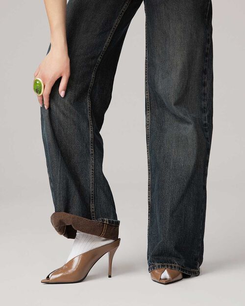 Camel open toe mules heel 9.2 cm, CAMEL