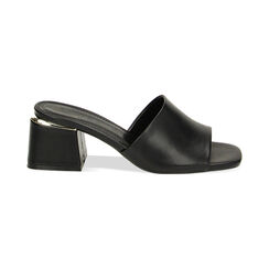 Mules Open Toe nere, tacco 6 cm, Primadonna, 234922309EPNERO035, 001 preview