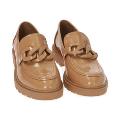 Mocassini beige in naplack, Primadonna, 214902056NPBEIG036, 002 preview