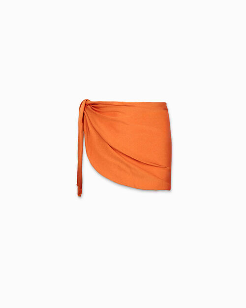 Cubrecostume mujer naranja en tejido, 