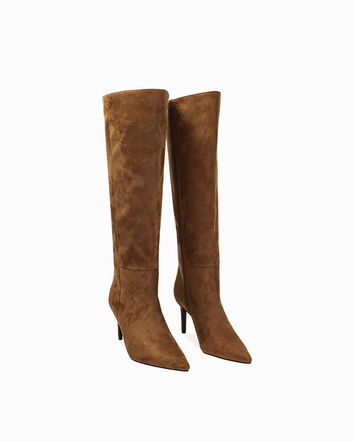 Botas camel tac&oacute;n 8,2 cm, CAMEL