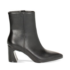 Tronchetto nero, tacco largo 7,5 cm, Primadonna, 244909513EPNERO036, 001a