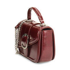 Mini bag bordeaux in materiale lucido, Primadonna, 26D519931EUBORDUNI, 003 preview