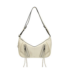 Borsa a spalla panna con tre cerniere, Primadonna, 265700570EPPANNUNI, 001a