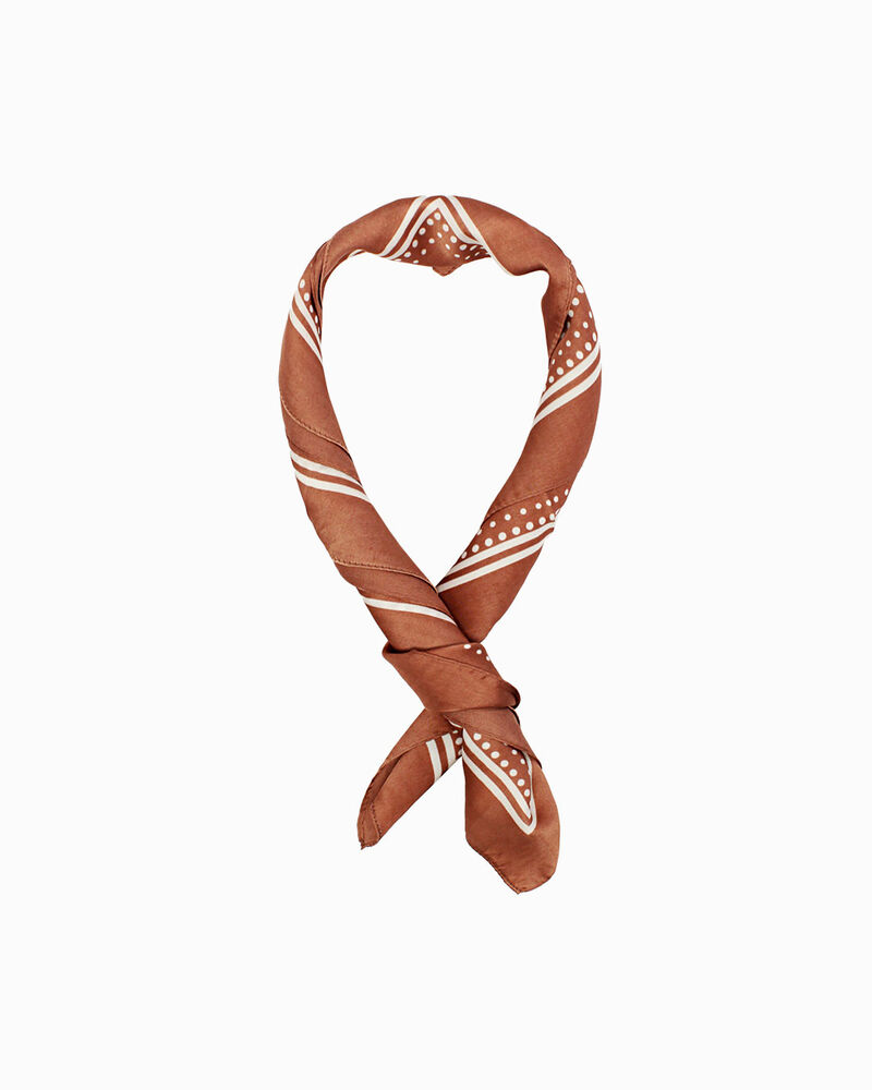 Foulard da donna cognac a fantasia image number null