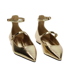 WOMEN SHOES BALLERINA LAMINATED OROG, Nueva Coleccion Zapatos, 224906001LMOROG035, 002a