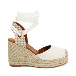 Alpargatas mujer blancas en lona, Primadonna, 254920101CABIAN035, 001a