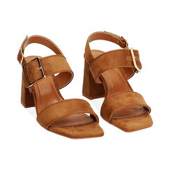 Sandales cognac avec talon de 7,5 cm, Primadonna, 274961307MFCOGN035, 003 preview