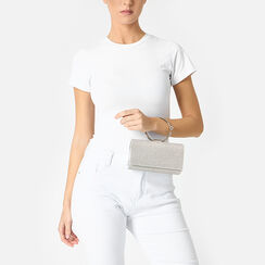 Mini bag donna argento in laminato con pietre, Primadonna, 255102425LPARGEUNI, 002 preview