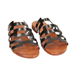 Ciabatte nere in pelle di vacchetta, Primadonna, 217204951VANERO036, 002 preview