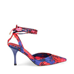 D&eacute;collet&eacute; slingback blu-rosso tacco 8,5 cm, Primadonna, 272100805RSBLRO035, 001a