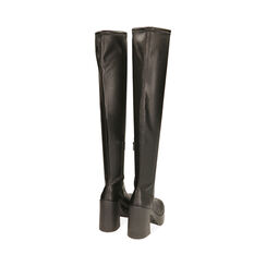 Botas gruesas por encima de la rodilla negras, tacón de 10,5 cm, Primadonna, 20F999018EPNERO035, 003 preview