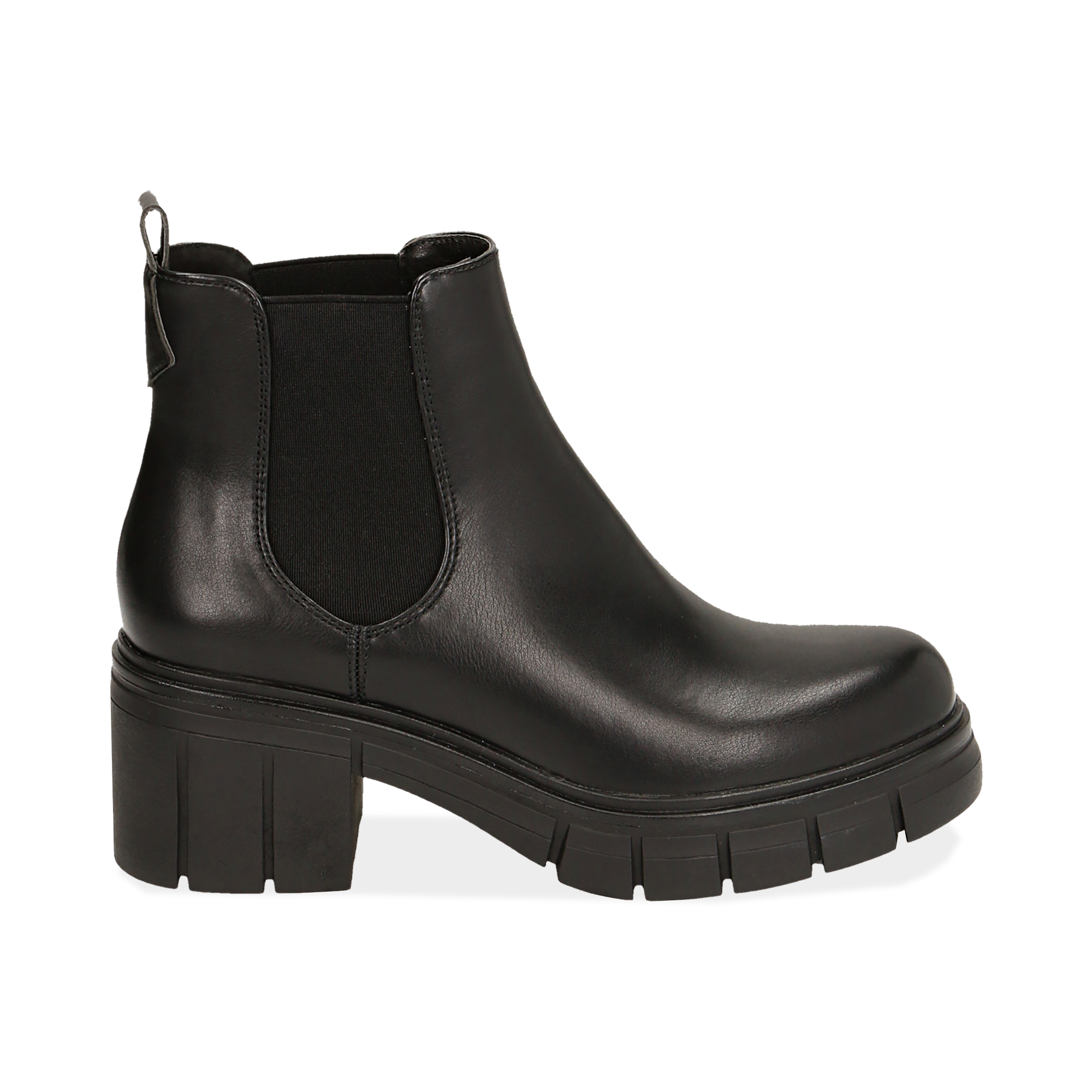 Botines Chelsea en color negro, tacón 5 cm | Primadonna Collection