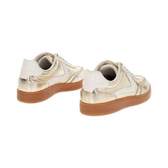 Zapatillas deportivas para mujer doradas en craquelado laminado, Primadonna, 250124015LCOROG035, 004 preview