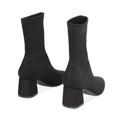 Tronchetto nero in tessuto, tacco largo 6 cm, Primadonna, 242121501LYNERO035, 003 preview