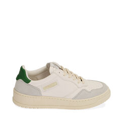 Sneakers bianco/verde, suola 4 cm, Primadonna, 20F999215EPBIVE035, 001a