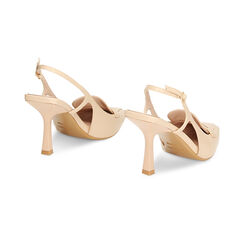 Mocassino slingback beige, tacco 8,5 cm, Primadonna, 232161250EPBEIG035, 003 preview