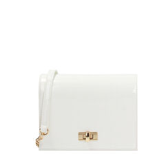 Bolso de mujer bandolera blanco en charol, Primadonna, 255126053VEBIANUNI, 001a