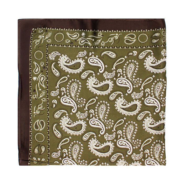 Foulard en tissu vert-marron élégant, Primadonna, 26B431602TSVEMAUNI