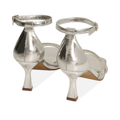 Sandali gioiello argento, tacco 7,5 cm, Primadonna, 214923473LMARGE036, 003 preview