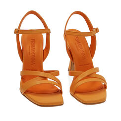 Sandali arancio con punta quadra, tacco 10 cm , Primadonna, 19M824115EPARAN036, 002a