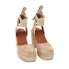 Alpargatas beige en microfibra, Primadonna, 234920101MFBEIG038, 002 preview